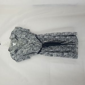 MOTHERHOOD MATERNITY Snakeskin Print V-Neck Button Down Dress